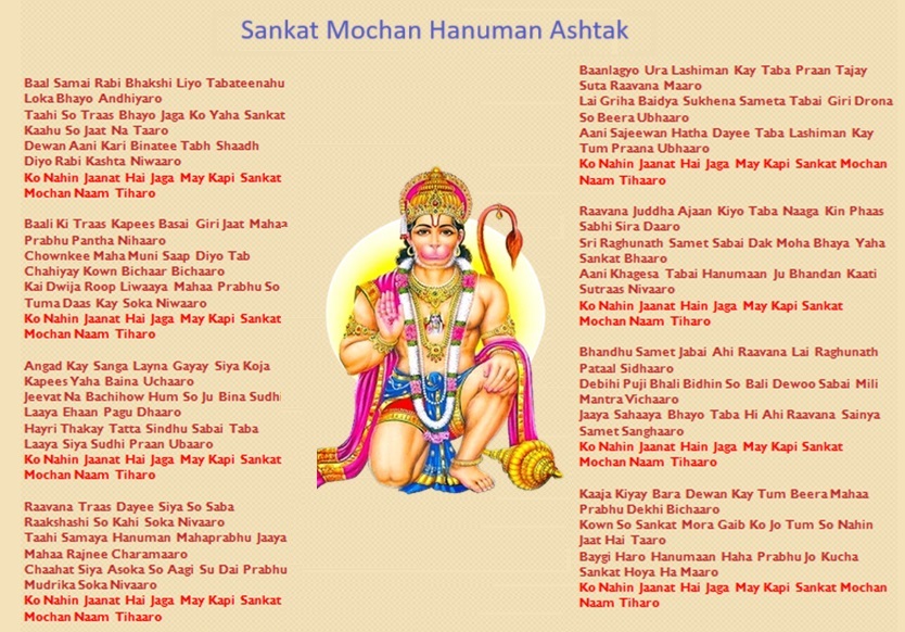 Hanuman Ashtak English Lyrics , हनुमान अष्टक लिरिक्स