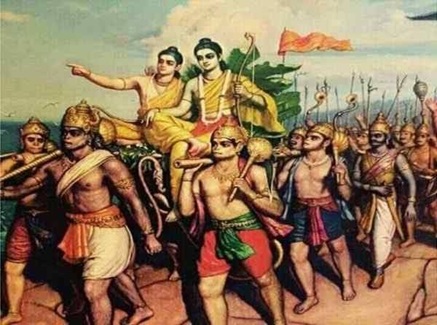 Ramayana , Lord Rama Marching Towards Lanka , Shri Ram With Wanersena