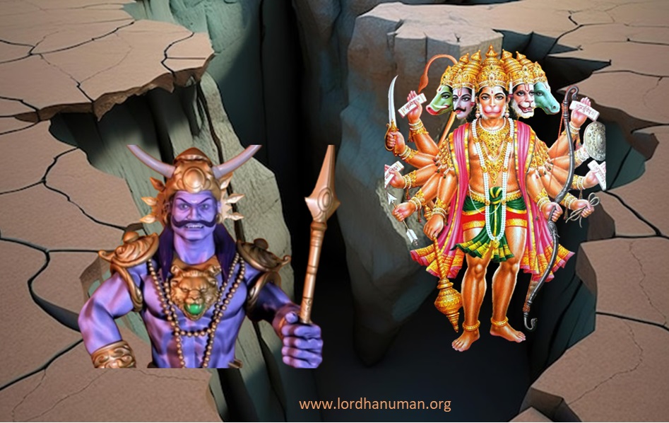 Ahiravan story , Demon Ahiravana Killed By Hanuman , पंचमुखी हनुमान