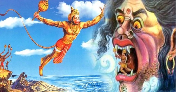 Demoness Simhika , Hanuman , राक्षसी सिंहिका