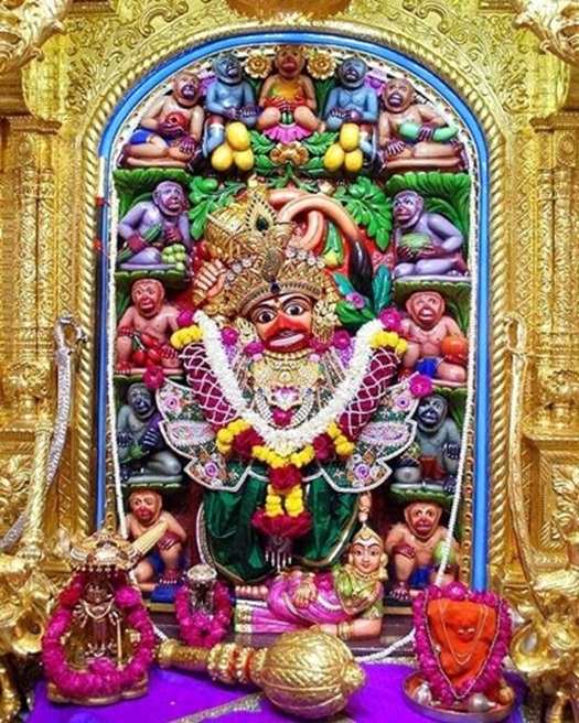 Kashtabhanjan Hanuman Idol Details , कष्टभंजन हनुमान मूर्ति , कष्टभंजन हनुमान मंदिर , Sarangpur Hanuman Temple