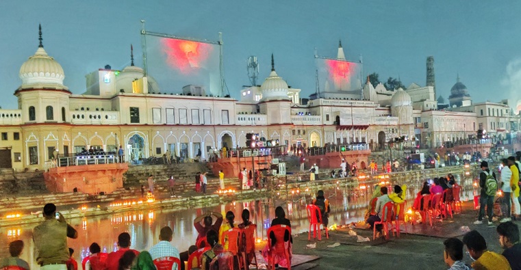 Sarayu River Ghats Deepotsav Festival , Diwali