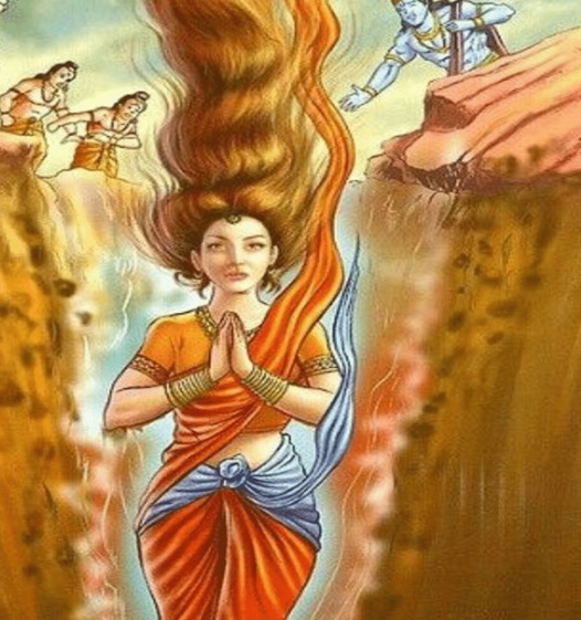 Sita's Departure , Sita Returns To Mother Earth , Bhumi Samadhi , Ramayana Story