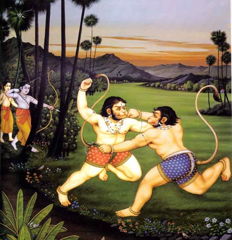 Sugriva Bali Fight , Bali And Sugriva Battle, Rama Kills Bali