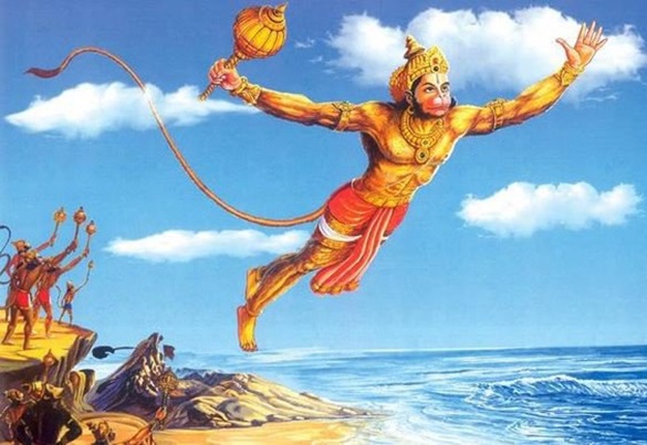 Hanumans Journey To Lanka , Hanuman Flying To Lanka , Hanumans Search For Sita