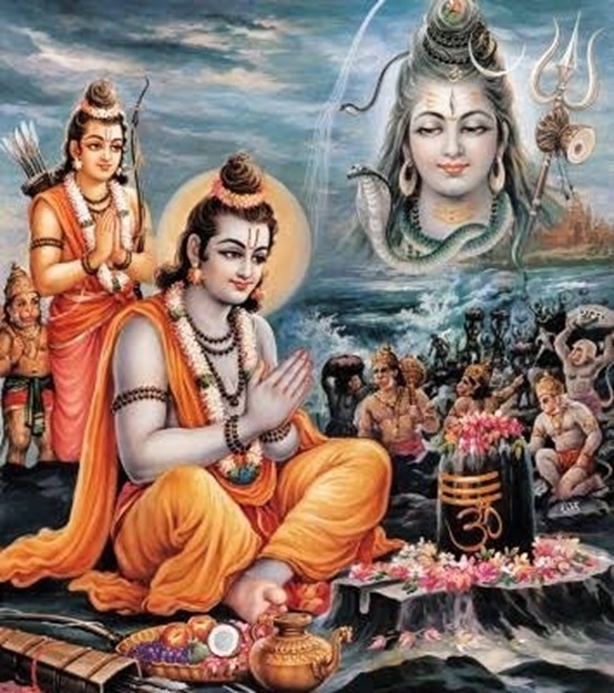 Lord Rama Worshiping Lord Shiva